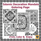 Islamic Decoration Mandala Goloring Page