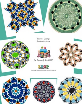 Preview of Islamic Design Lacing Activity