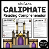 Islamic Empire Caliphate Reading Comprehension Worksheet Muslim