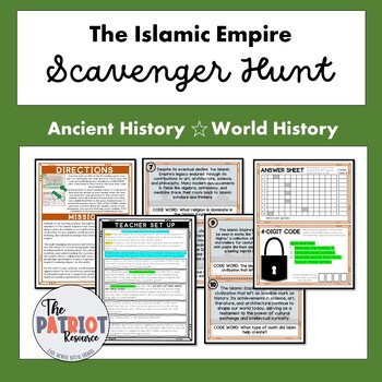 Preview of Islamic Empire Reading Comprehension Scavenger Hunt