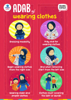 Preview of Islamic Etiquette Poster 04 - Wearing Clothes