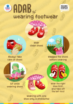 Preview of Islamic Etiquette Poster 05 - Wearing Footwear