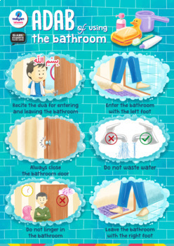 Preview of Islamic Etiquette Poster 07 - Using the Bathroom