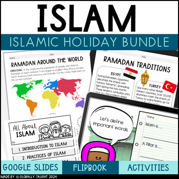Preview of Islamic Holidays Bundle about Ramadan, Eid al-Fitr, and the 5 Pillars of Islam