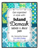 Island Damask: classroom decor and labels