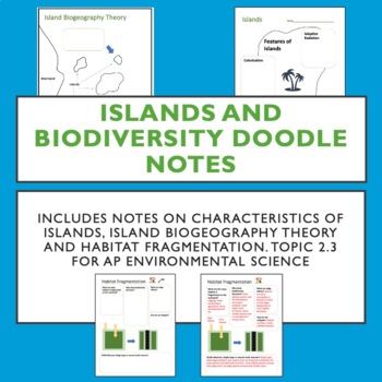 Preview of Island Diversity, Biogeography and Habitat Fragmentation Doodle Notes