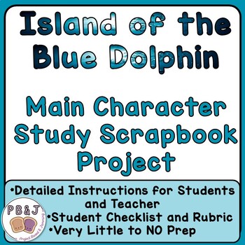Preview of Island of the Blue Dolphin Main Character Study Scrapbook Project