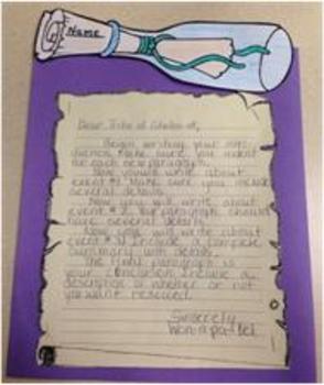 Preview of Island of the Blue Dolphins- 'Message in a Bottle' Writing Activity
