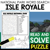 Isle Royale National Park Word Search Puzzle National Park