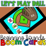 Kindergarten Beginning Letter Sounds Baseball  Boom Cards 