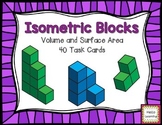 Isometric Blocks- Volume and Surface Area- Task Cards- 2 S
