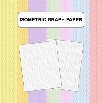 Preview of Isometric Graph Paper, colorful, {8.5 x 11 Inch}