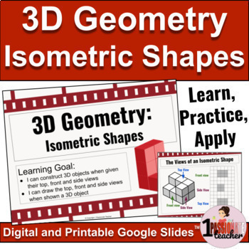Preview of Isometric Shapes | New Ontario Math Curriculum | Spatial Sense | Math Set