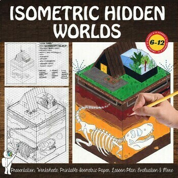 Preview of Isometric Subterranean , Perspective Drawing, High School Art, Middle School Art