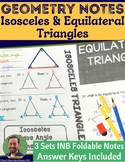 Isosceles & Equilateral Triangles Guided Foldable Notes
