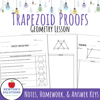 Preview of Isosceles Trapezoid Proofs Lesson and Homework