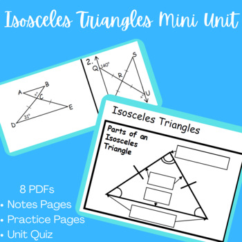 Preview of Isosceles Triangles Mini Unit