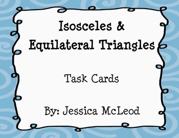 Preview of Isosceles and Equilateral Triangle Task Cards