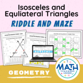 Isosceles and Equilateral Triangles - Riddle Worksheet and Maze