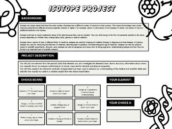 Preview of Isotope Science Project for HS Students (gr. 9-12)