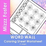 Isotope Word Wall Coloring Sheet