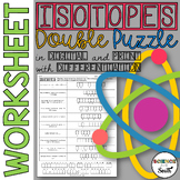 Isotopes Double Puzzle Worksheet Activity in Digital and Print