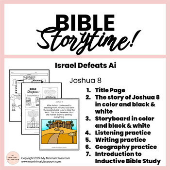 Preview of Israel Defeats Ai, Joshua 8,Bible Lesson, Sunday School, Homeschool, Various Age