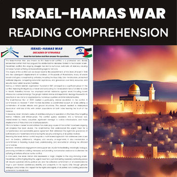 Preview of Israel-Hamas War Reading Comprehension | Israeli–Palestinian Conflict 2023