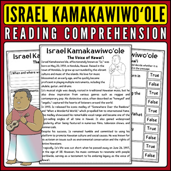 Preview of Israel Kamakawiwoʻole Nonfiction Reading Passage & Quiz for AAPI Heritage Month