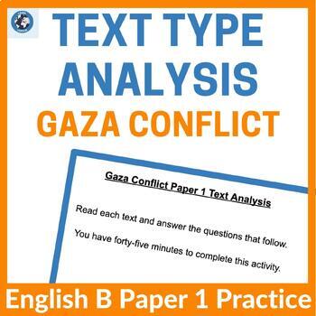 Preview of Israel Palestine Conflict: IB DP English B HL Paper 1 Text Analysis (Crit. C)