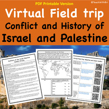 Preview of Israel and Palestine Conflict War Virtual Field Trip for Middle and High School