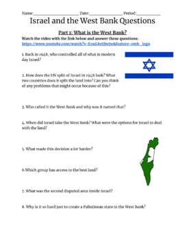 Preview of Israel and the West Bank: Palestine World History Activity
