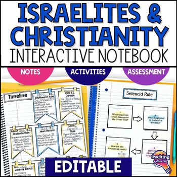 Preview of Israelites & Early Christianity EDITABLE Interactive Notebook Unit