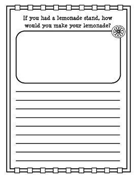 It Began With Lemonade Worksheets and Activities by Awe-Inspiring Teaching