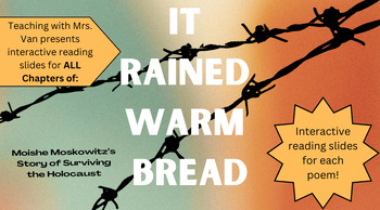 Preview of It Rained Warm Bread Reading Slides| ALL CHAPTERS| Google Drive | EDITABLE