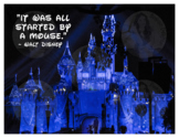 It Was All Started by a Mouse Walt Disney Motivational Pos