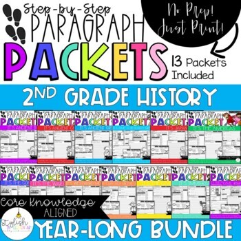 Preview of It's 2nd Grade Core Knowledge | History Paragraph Packet BUNDLE