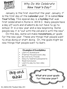 It's A Brand New Year! {New Years Literacy Packet} by TeacherMomof3