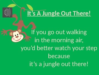 It S A Jungle Out There Lyrics Music Powerpoint By Bourbonais