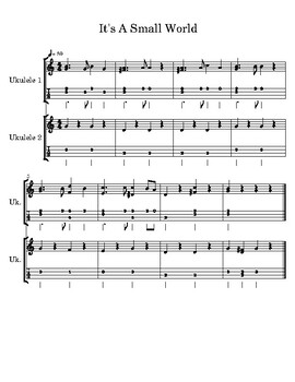It's A Small World Ukulele Tab by Courtney Cummings TPT