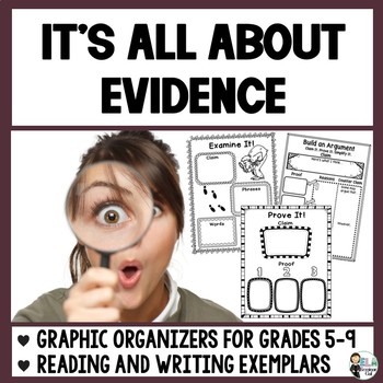 Preview of It's All About Evidence: Graphic Organizers for Grades 5-9