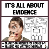It's All About Evidence: Graphic Organizers for Grades 5-9