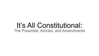 Preview of It's All Constitutional