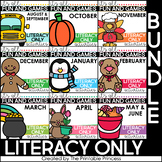 Literacy Games for Kindergarten | Year Long Literacy Cente