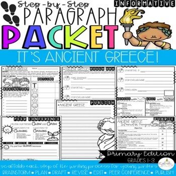 Preview of It's Ancient Greece | Step by Step Paragraph Packet | Informational Writing