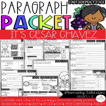 Preview of It's Cesar Chavez | Biography Paragraph Packet | Informational Writing