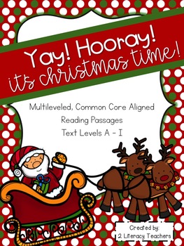 Preview of It's Christmas Time: CCSS Aligned Leveled Reading Passages and Activities