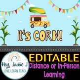It's Corn TikTok Get to Know You Editable Middle Junior Hi