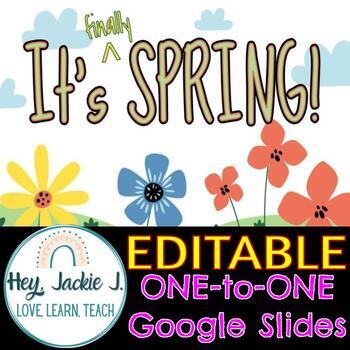 Preview of It's FINALLY Spring Student Check In Middle Junior High Google Editable ASB Avid