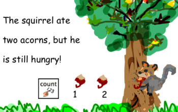 Preview of It's Fall Time-Let's Count To Five What the Squirrel Is Eating